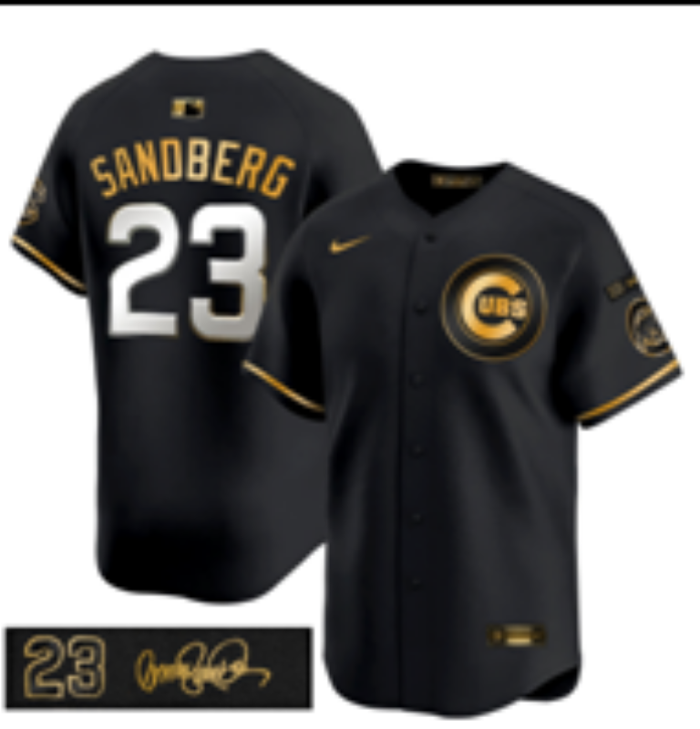 Men Chicago Cubs #23 Sandberg black Nike MLB 2025 Jersey 05->chicago cubs->MLB Jersey